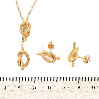 304 Stainless Steel Jewelry Set SJEW-V001-01G-1