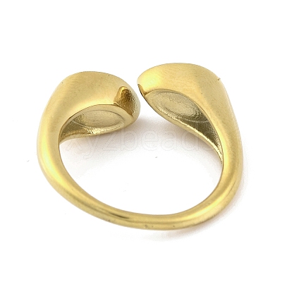 Ion Plating(IP) 304 Stainless Steel Rhinestone Teardrop Cuff Open for Women RJEW-N046-04H-G-1
