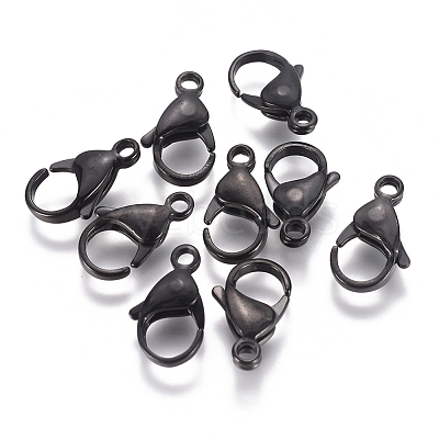 304 Stainless Steel Lobster Claw Clasps STAS-F224-04B-1