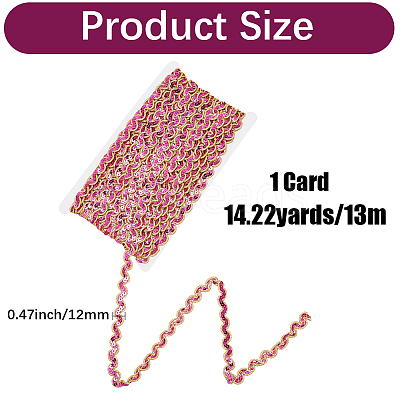 1Pc Paillette Wave Ribbon OCOR-CY0002-78A-1