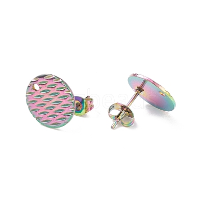 Ion Plating(IP) 304 Stainless Steel Ear Stud Findings STAS-O119-16C-M-1