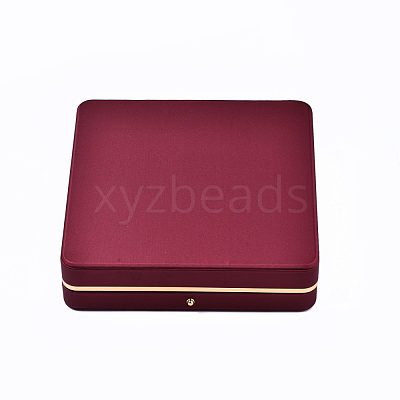 Imitation Leather Jewelry Set Box LBOX-S001-001-1