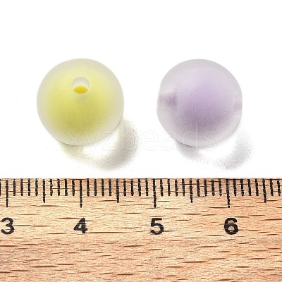 Frosted Transparent Acrylic Beads OACR-A032-14C-1