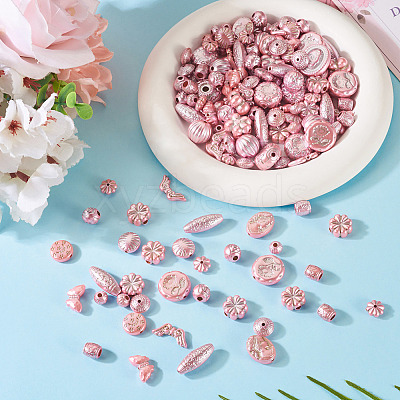 100G Pearlized Opaque Acrylic Beads OACR-TA0004-41A-1