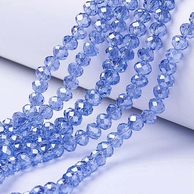 Electroplate Glass Beads Strands EGLA-A034-T1mm-A17-1