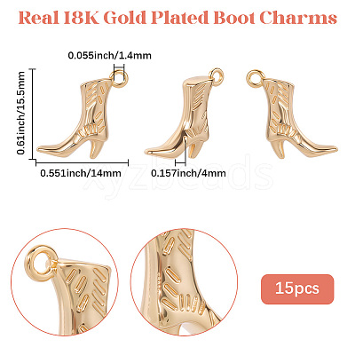 15Pcs Brass Pendants KK-BBC0019-21-1