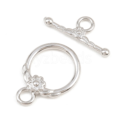 Brass Toggle Clasps KK-G548-42P-02-1