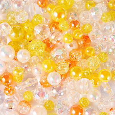 Transparent & Opaque Acrylic Bead OACR-TAC0002-08A-1