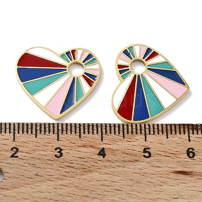Ion Plating(IP) 304 Stainless Steel Enamel Pendants LS-STAS-P339-17G-01-1
