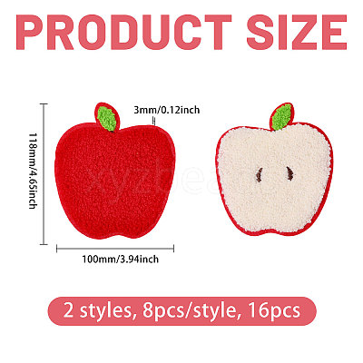 16Pcs 2 Styles Sew on Cloth Patches PATC-CA0001-39-1