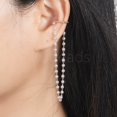 Brass Cuff Earrings EJEW-JE04356-1
