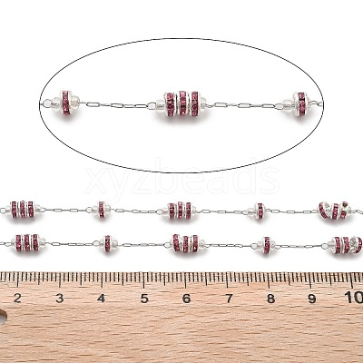 Handmade Glass Beads & Rhinestone Chains CHS-L028-01P-01-1