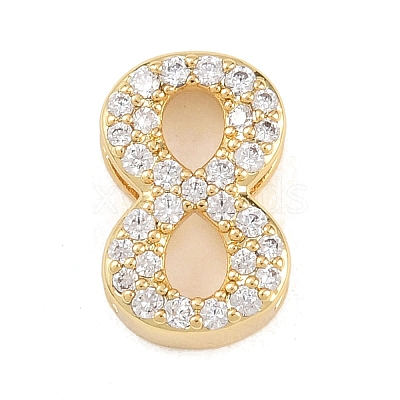 Brass Micro Pave Cubic Zirconia Pendants KK-B167-22G-8-1