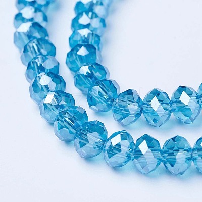 Electroplate Glass Beads Strands EGLA-A034-T6mm-A13-1