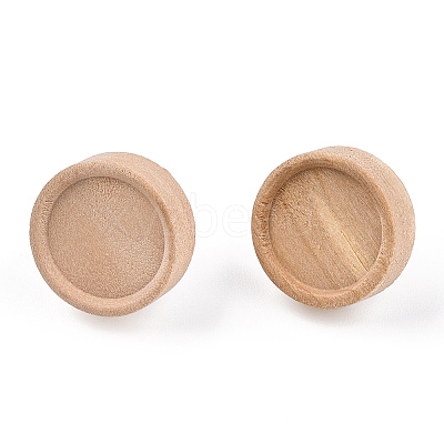 Natural Maple Wood Stud Earring Findings with 316 Stainless Steel Pin WOOD-N016-02-1