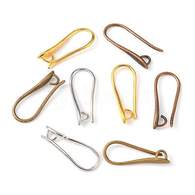 Brass Earring Hooks for Earring Designs X-KK-M142-02-RS-1