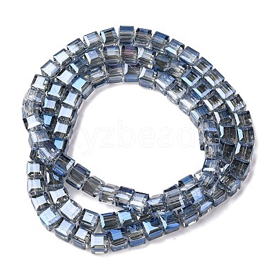 Electroplate Glass Beads Strands EGLA-H108-01A-PL02-1