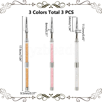 3Pcs 3 Colors Iron Alligator Memo Clips AJEW-WR0002-29-1