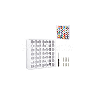 49-Hole Plastic Paint Organizer Stands ODIS-WH0038-132-1