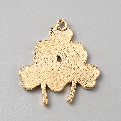 Saint Patrick's Day Glitter Alloy Enamel Pendants ENAM-CJC0003-58G-KCG-1