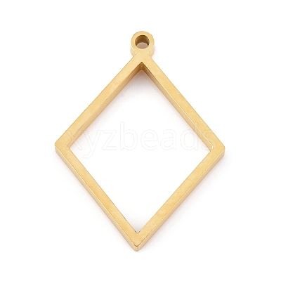 304 Stainless Steel Open Back Bezel Pendants STAS-K208-08G-1