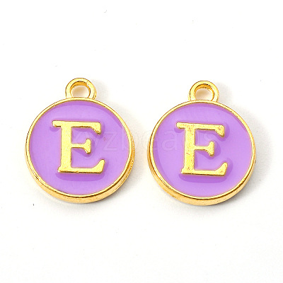 Golden Plated Alloy Enamel Charms X-ENAM-S118-10E-1