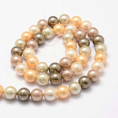 Shell Pearl Bead Strands BSHE-L017-12-1