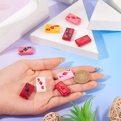9Pcs 9 Colors Glass Beads Enamel Beads LAMP-TA0001-87-1