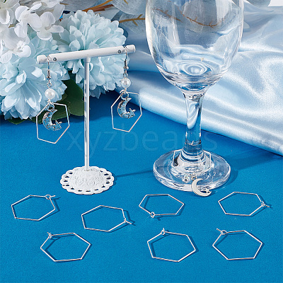 40Pcs Brass Earring Hooks STAS-BBC0016-25S-02-1