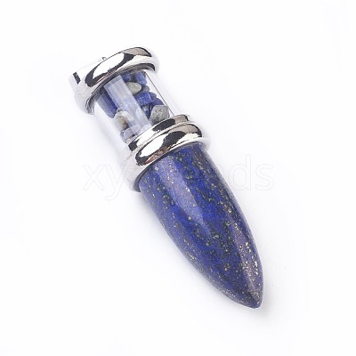 Natural Lapis Lazuli Big Pointed Pendants G-F639-08F-1