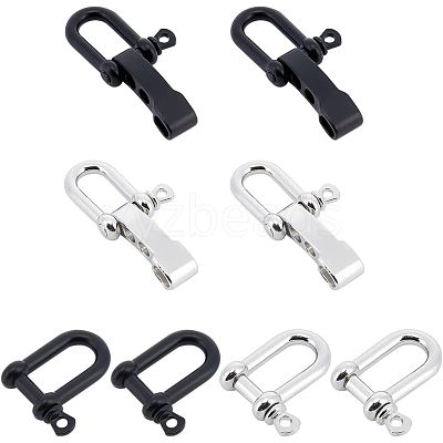 8 Pcs 2 Styles Alloy D-Ring Anchor Shackle Clasps FIND-NB0002-95-1
