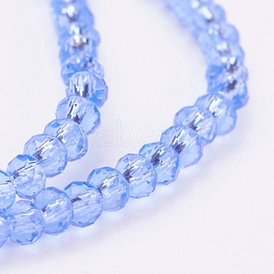 Transparent Glass Beads Strands X-GLAA-R135-2mm-07-1