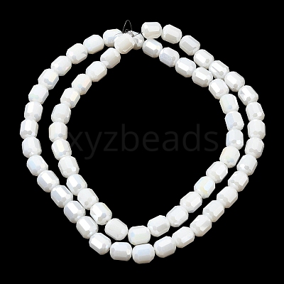 Electroplate Opaque Column Glass Beads Strands EGLA-A043-02-AB03-1