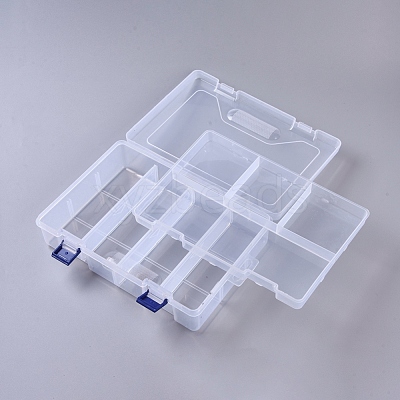 Plastic Double Layer Organizer Boxes CON-WH0069-88-1