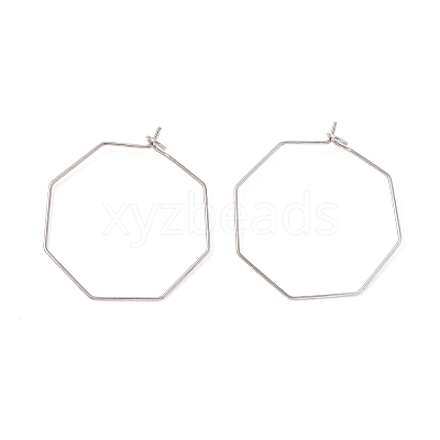 316 Stainless Steel Hoop Earrings Findings STAS-C029-03P-1