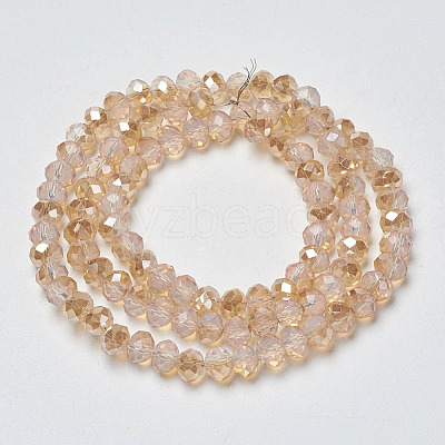 Electroplate Glass Beads Strands EGLA-A034-J2mm-K01-1