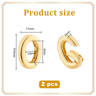 2Pcs 925 Sterling Silver Spring Gate Rings STER-PH0002-88G-1