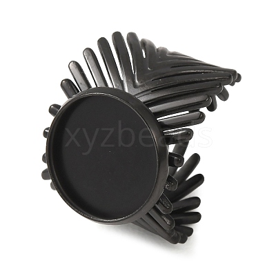 V-Shaped 304 Stainless Steel Cuff Ring Components SA-CBAC0DF-01D-EB-1