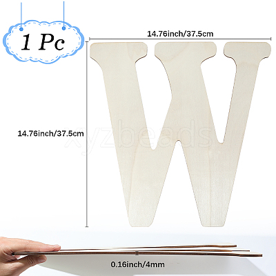 Letter Unfinished MDF Sheets WOOD-WH20012-008W-1