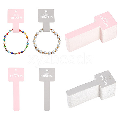 200Pcs 2 Colors Paper Hair Clip Display Cards CDIS-NB0001-35-1