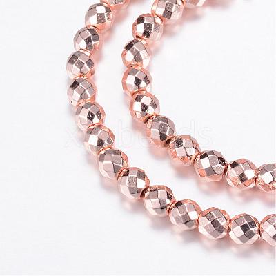 Electroplate Non-magnetic Synthetic Hematite Bead Strands G-Q465-16RG-1