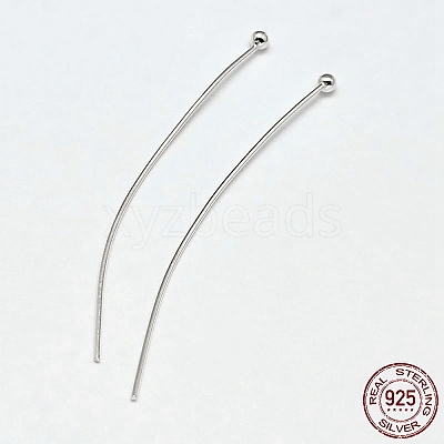 925 Sterling Silver Ball Head Pins STER-F018-03K-1