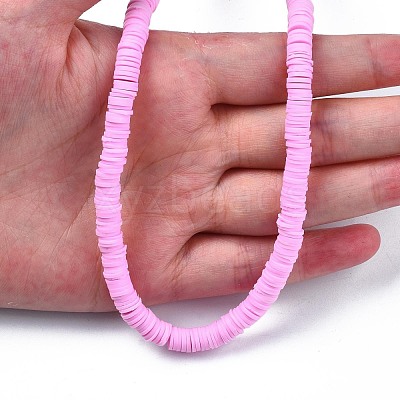 Handmade Polymer Clay Beads Strands CLAY-R089-6mm-057-1