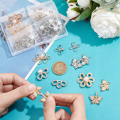 24 Sets 6 Style Alloy Snap Lock Clasps FIND-PH0005-36-1