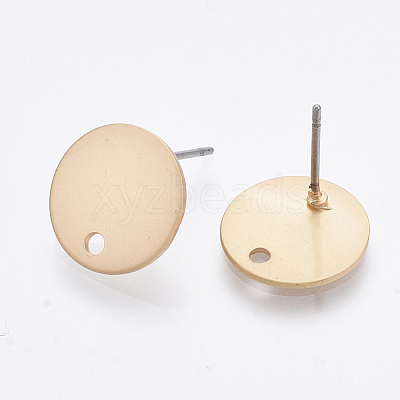 Smooth Surface Iron Stud Earring Findings IFIN-T012-94A-RS-1