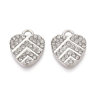 Alloy Rhinestone Pendants FIND-N008-13P-1