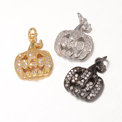 Halloween Brass Cubic Zirconia Pendants ZIRC-K026-06-M-NR-1