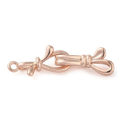 Rack Plating Brass Fold Over Clasps KK-B088-09RG-1