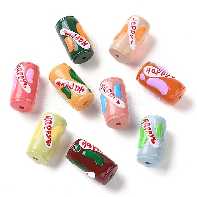 Baking Paint Acrylic Beads MACR-M032-04-1