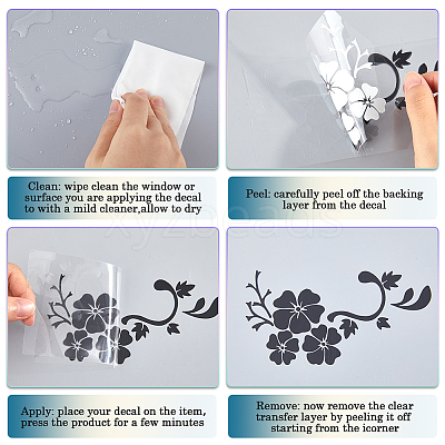 12Pcs 3 Colors PET Self-Adhesive Stickers STIC-GF0001-26-1